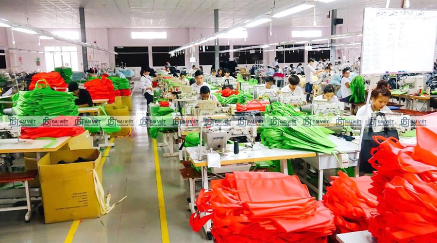 Quy mô rộng lớn xưởng may túi vải Đại Việt Quy mô rộng lớn xưởng may túi vải Đại Việt