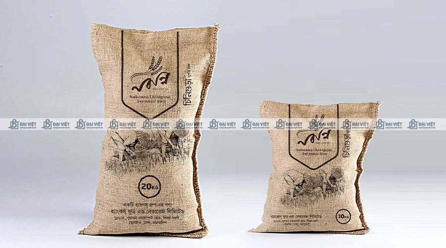 Bao tải đay được in ấn bằng công nghệ in PET hiện đại Bao tải đay được in ấn bằng công nghệ in PET hiện đại