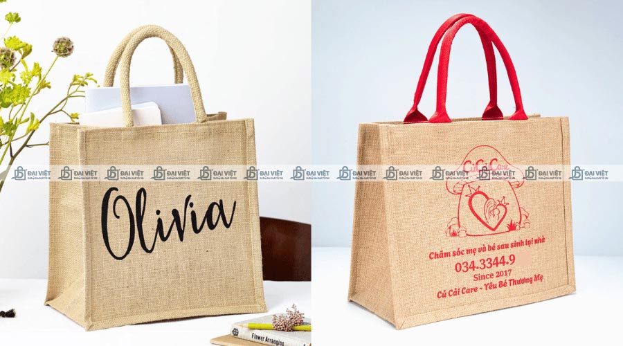 Túi cối được in thông tin thương hiệu bằng kỹ thuật in lụa Túi cối được in thông tin thương hiệu bằng kỹ thuật in lụa