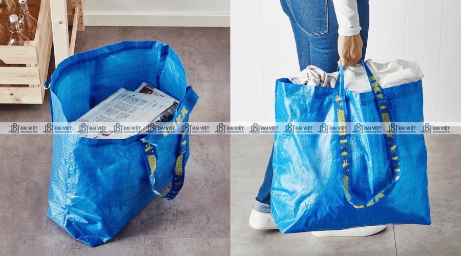 Túi siêu thị với chất liệu vải PP dệt kết cấu chắc chắn Túi siêu thị với chất liệu vải PP dệt kết cấu chắc chắn