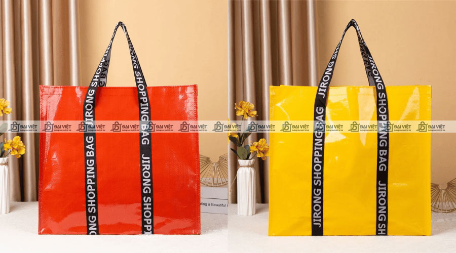 Túi vải PP dệt siêu thị kiểu dáng hình hộp may viền Túi vải PP dệt siêu thị kiểu dáng hình hộp may viền