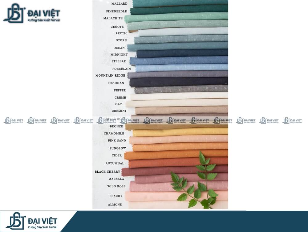 bảng màu vải không dệt theo yêu cầu