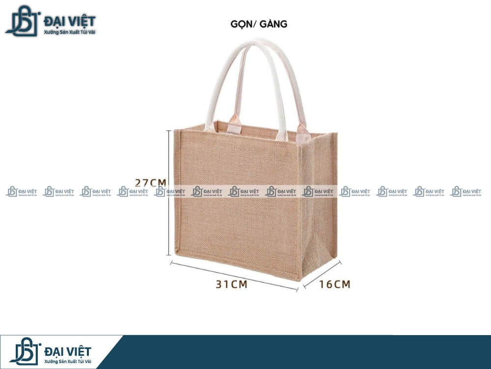 Kích thước túi vải bố may theo mẫu riêng