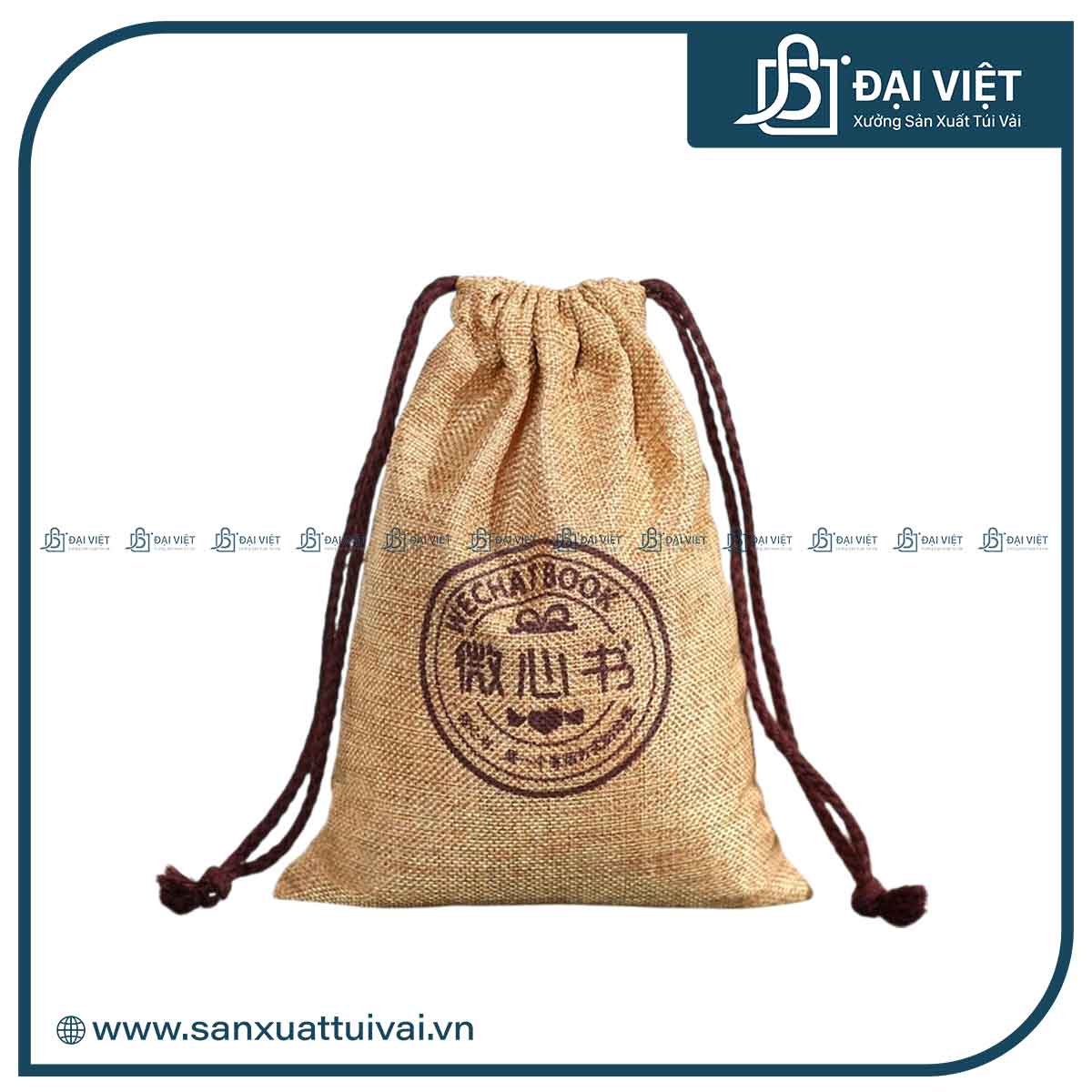 túi dây rút vải đay